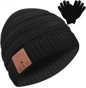 Bluetooth Beanie Novelty Headwear Christmas Stocking Stuffer Gifts for Men Women Black